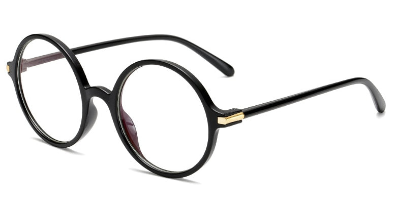 CCspace Unisex Full Rim Round Resin Frame Eyeglasses 54490 Full Rim CCspace China black