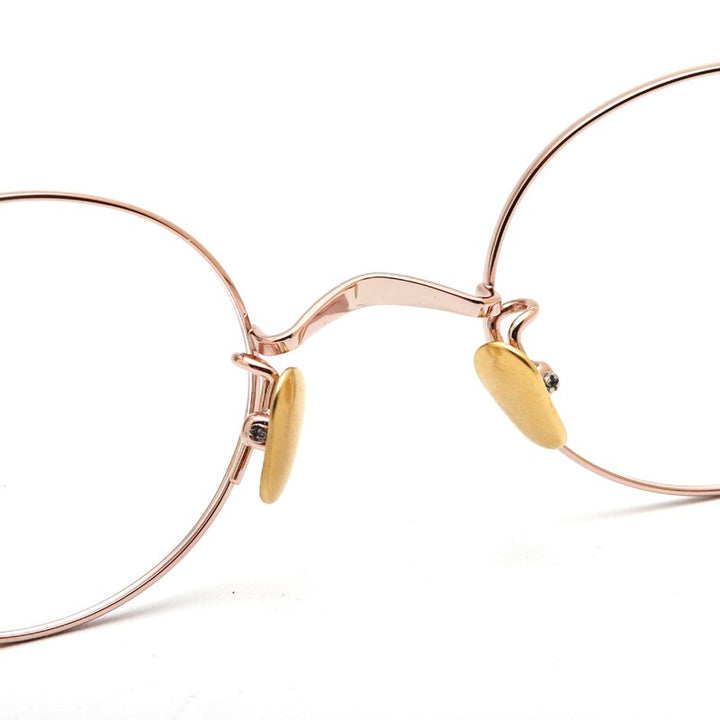 Muzz Unisex Full Rim Small Round Titanium Eyeglasses 103-503 Full Rim Muzz