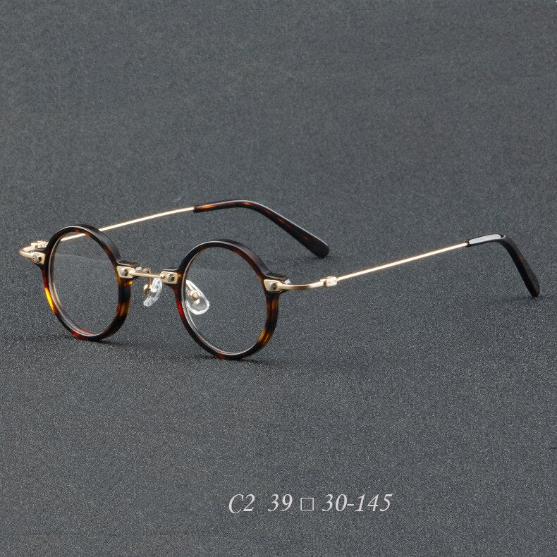 CCspace Women's Full Rim Round Acetate Eyeglasses 55275 Full Rim CCspace Leopard China