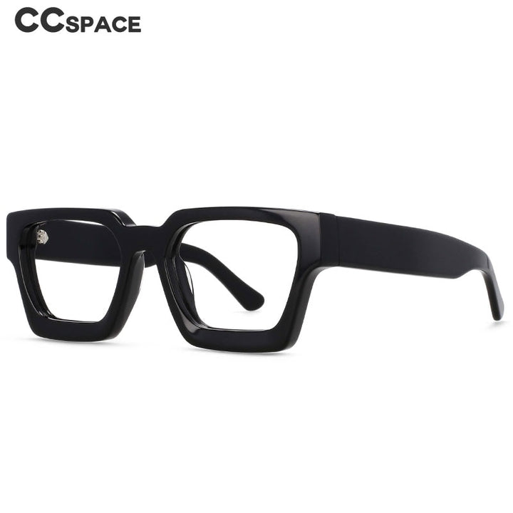 CCspace Unisex Full Rim Square Acetate Frame Eyeglasses 54290 Full Rim CCspace