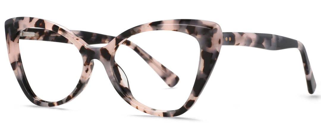 CCspace Women's Full Rim Square Cat Eye Acetate Eyeglasses 55032 Full Rim CCspace Leopard China