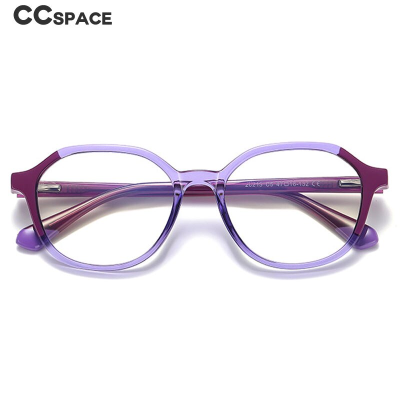 CCspace Children's Unisex Full Rim Square Round Tr 90 Titanium Frame Eyeglasses 54572 Full Rim CCspace