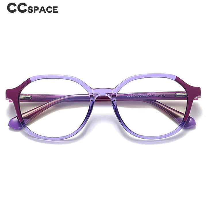 CCspace Children's Unisex Full Rim Square Round Tr 90 Titanium Frame Eyeglasses 54572 Full Rim CCspace