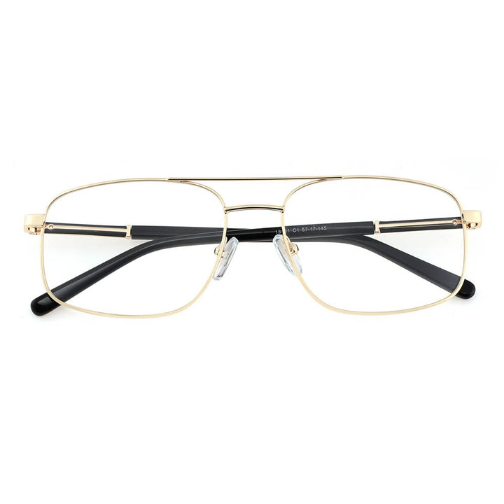 Laoyehui Men's Eyeglasses Square Alloy Reading Glasses 1801 Reading Glasses Laoyehui 0 Gold