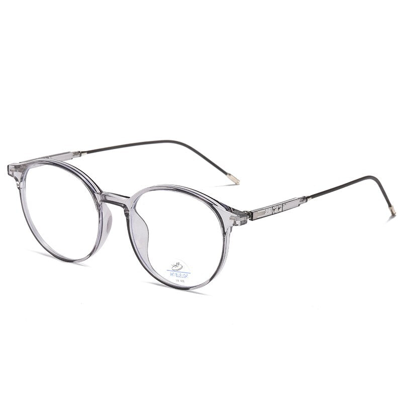 Reven Jate Unisex Full Rim Round Tr 90 Eyeglasses 81233 Full Rim Reven Jate grey