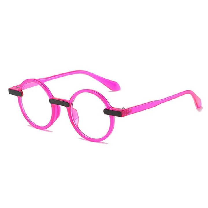 CCspace Unisex Full Rim Round Acetate Eyeglasses 55081 Full Rim CCspace