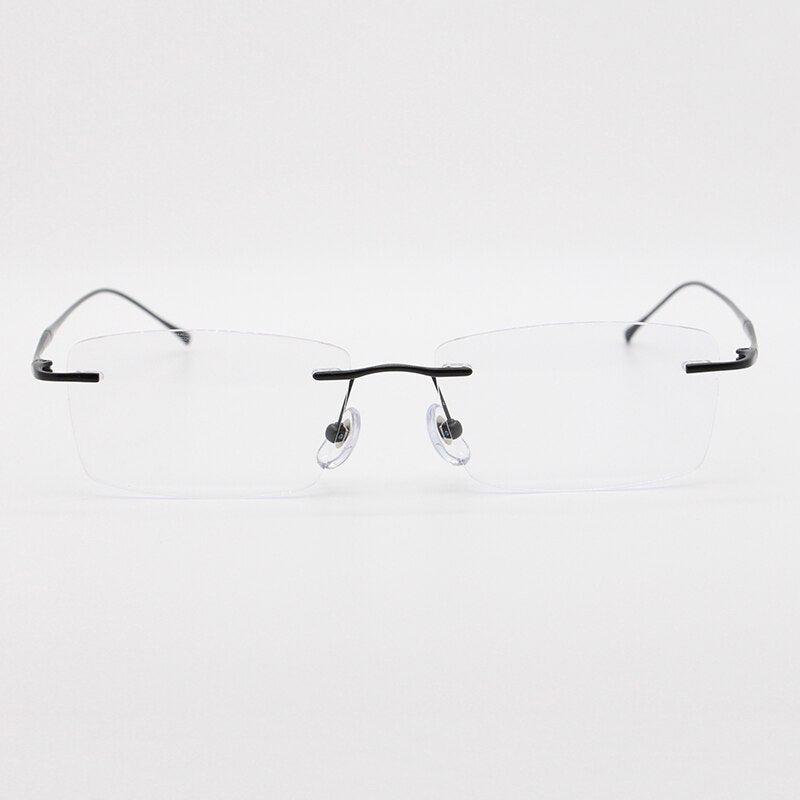 Bclear Unisex Rimless Square Titanium Frame Eyeglasses My632 Rimless Bclear
