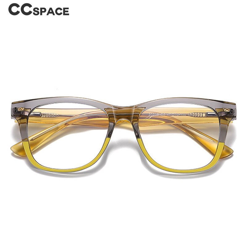 CCspace Children's Unisex Full Rim Square Tr 90 Titanium Frame Eyeglasses 54574 Full Rim CCspace