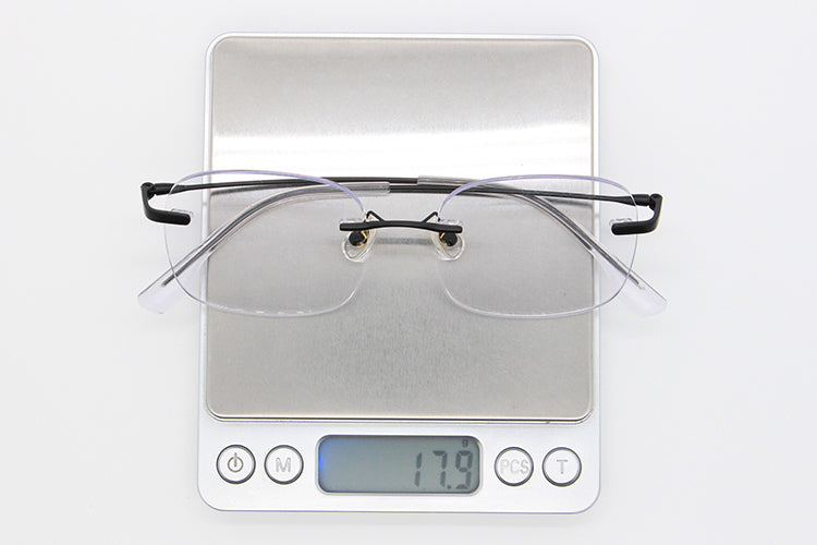 Bclear Unisex Rimless Square Titanium Frame Eyeglasses Myw01 Rimless Bclear