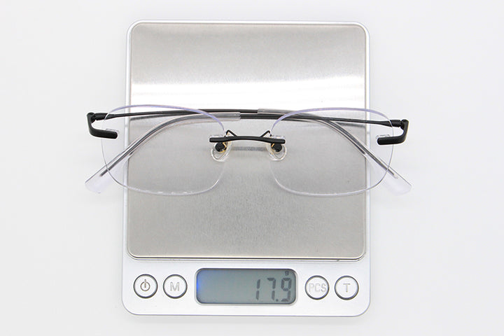 Bclear Unisex Rimless Square Titanium Frame Eyeglasses Myw01 Rimless Bclear