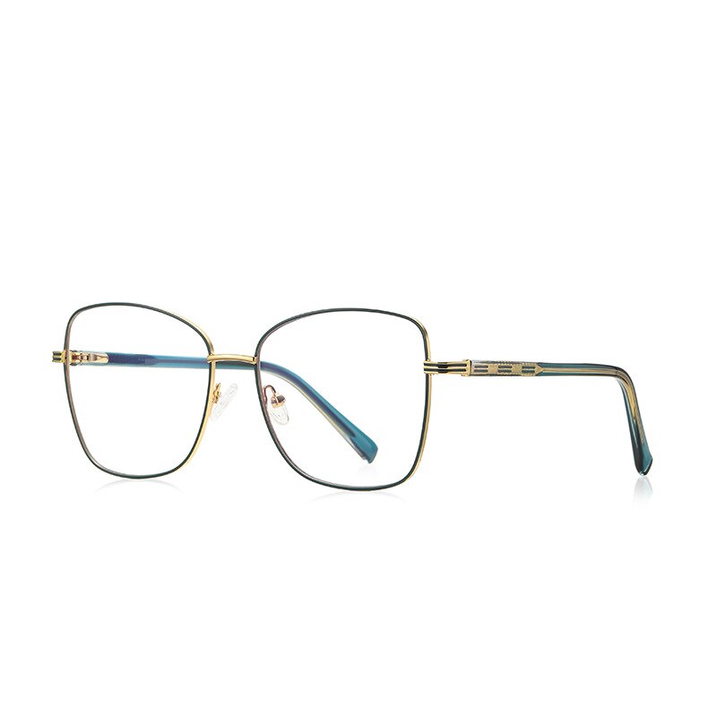 CCspace Unisex Full Rim Square Alloy Eyeglasses 55529 Full Rim CCspace China C2Green