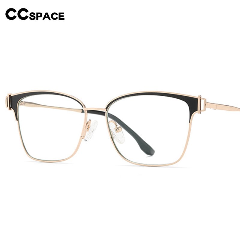 CCspace Women's Full Rim Square Acetate Alloy Eyeglasses 55605 Full Rim CCspace