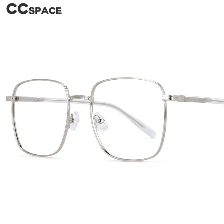 CCspace Unisex Full Rim Oversized Square Alloy Frame Eyeglasses 54312 Full Rim CCspace