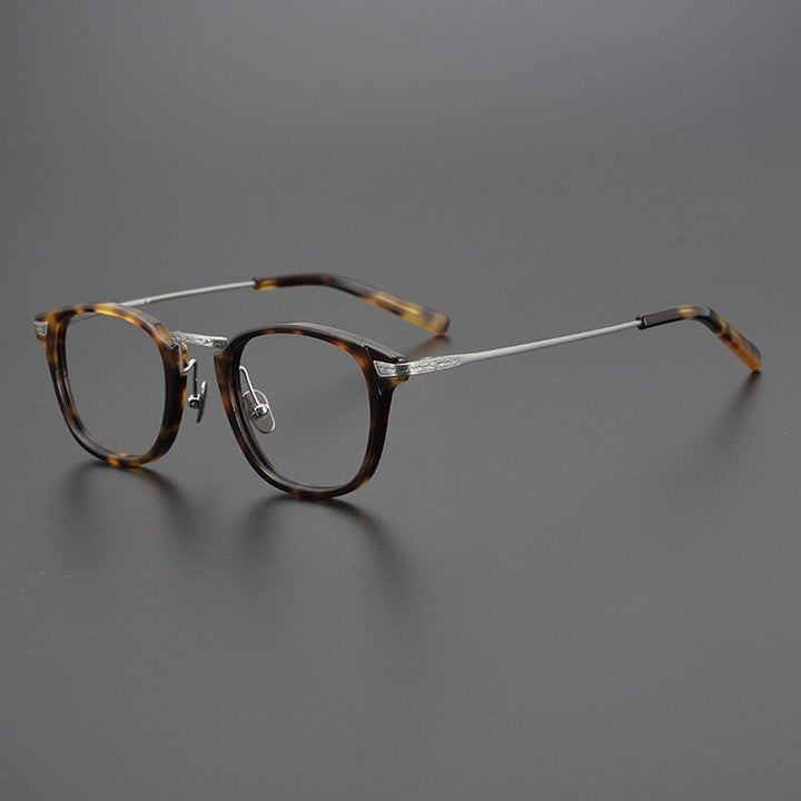 Gatenac Unisex Full Rim Square Tr 90 Titanium Eyeglasses Gxyj966 Full Rim Gatenac Tortoiseshell