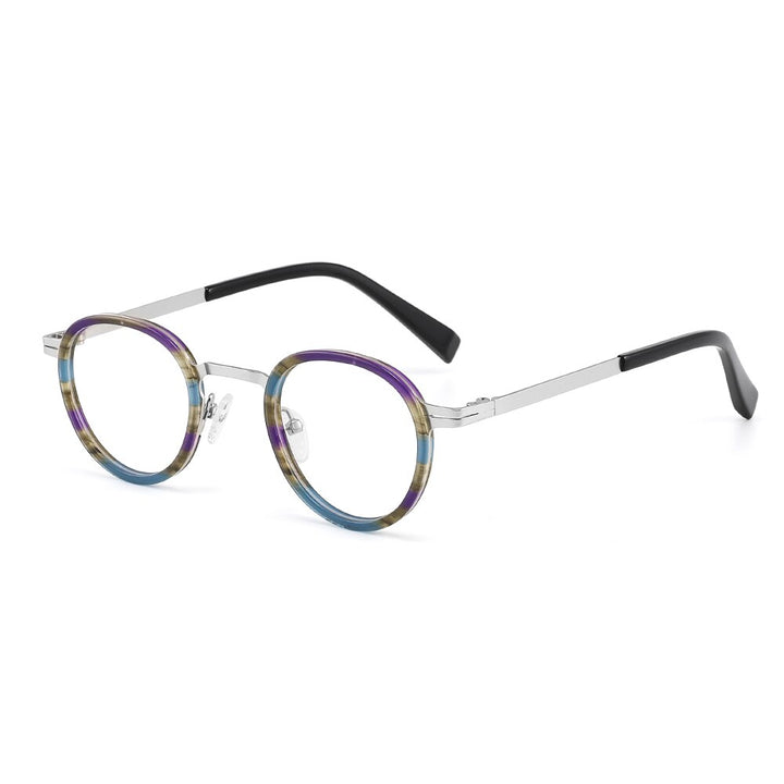 Laoyehui Unisex Full Rim Round Acetate Alloy Reading Glasses Anti-Blue Light Glg8835 Reading Glasses Laoyehui 0 C3