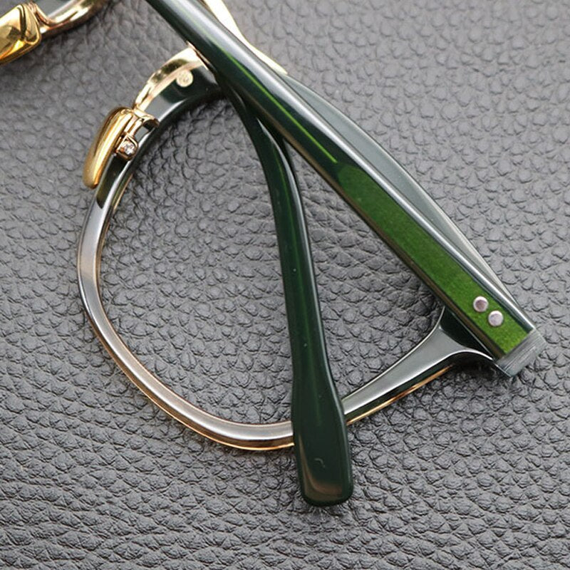 Gatenac Unisex Full Rim Oval Square Acetate Eyeglasses Gxyj843 Full Rim Gatenac