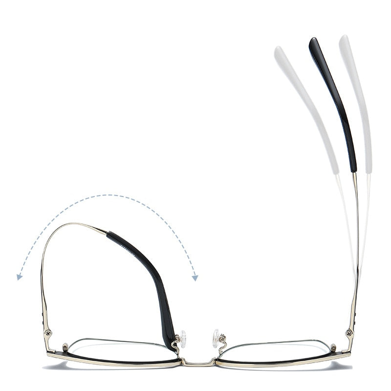 Bclear Unisex Full Rim Square Eyebrow Line Titanium Eyeglasses Wd916 Full Rim Bclear