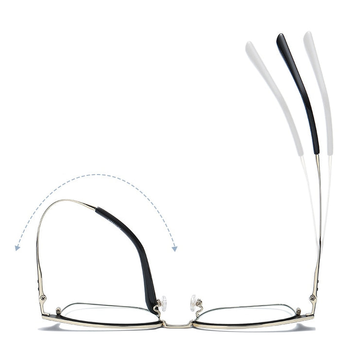 Bclear Unisex Full Rim Square Eyebrow Line Titanium Eyeglasses Wd916 Full Rim Bclear