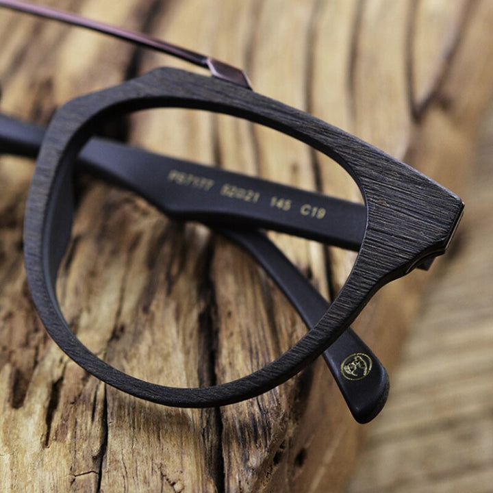 Hdcrafter Unisex Full Rim Round Acetate Eyeglasses Ps7177 Full Rim Hdcrafter Eyeglasses