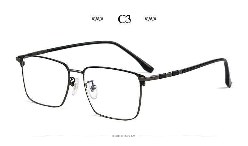 Hotochki Men's Full Rim Square Tr 90 Titanium Frame Eyeglasses T8631t Full Rim Hotochki