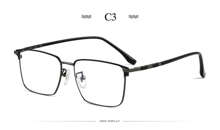 Hotochki Men's Full Rim Square Tr 90 Titanium Frame Eyeglasses T8631t Full Rim Hotochki