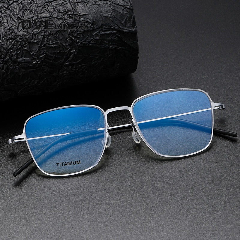 Oveliness Unisex Full Rim Square Titanium Eyeglasses 5506 Full Rim Oveliness