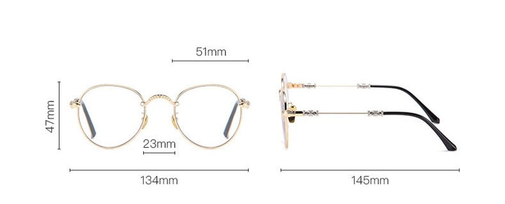 Hdcrafter Unisex Full Rim Oval Alloy Progressive Reading Glasses 9003 Reading Glasses Hdcrafter Eyeglasses