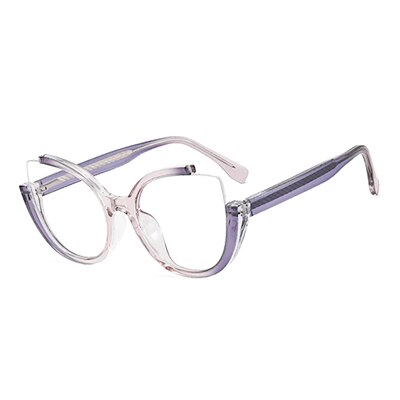 Ralferty Women' Full Rim Square Cat Eye Tr 90 Acetate Eyeglasses F82024 Full Rim Ralferty China C3 Purple 