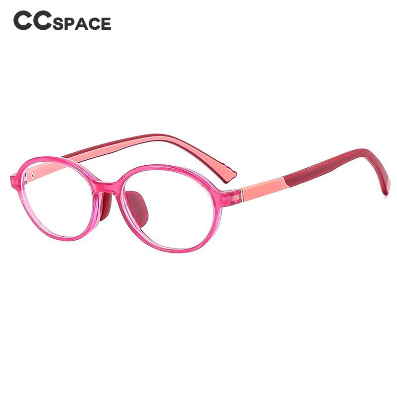 CCspace Unisex Youth Full Rim Round Silicone Eyeglasses 54674 Full Rim CCspace