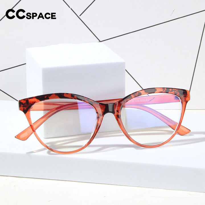 CCspace Women's Full Rim Cat Eye Acetate Eyeglasses 54547 Full Rim CCspace