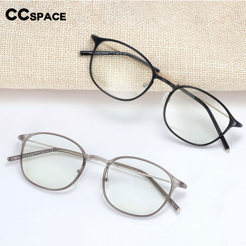 CCspace Unisex Full Rim Square Tr 90 Titanium Frame Eyeglasses 54315 Full Rim CCspace