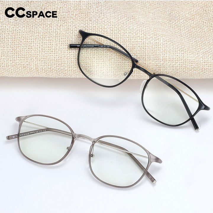 CCspace Unisex Full Rim Square Tr 90 Titanium Frame Eyeglasses 54315 Full Rim CCspace