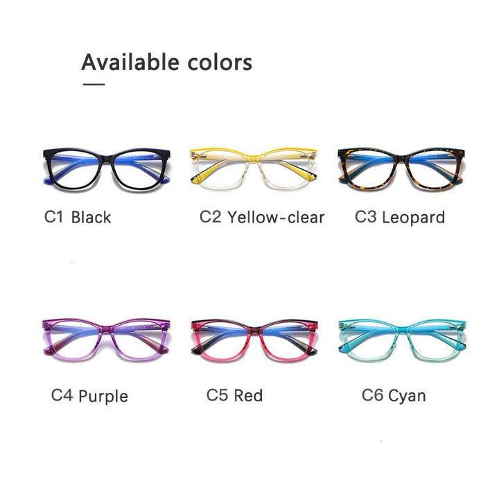 CCspace Youth's Unisex Full Rim Square Tr 90 Titanium Eyeglasses 54524 Full Rim CCspace