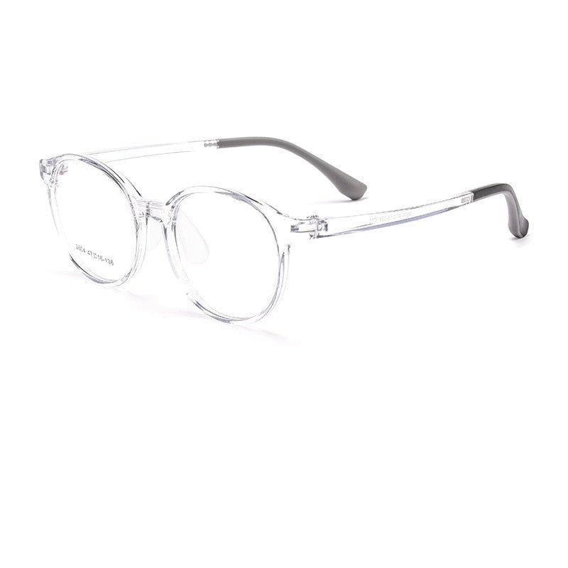 Yimaruili Children's Unisex Full Rim Tr 90 Round Eyeglasses 2604et Full Rim Yimaruili Eyeglasses Transparent Gray