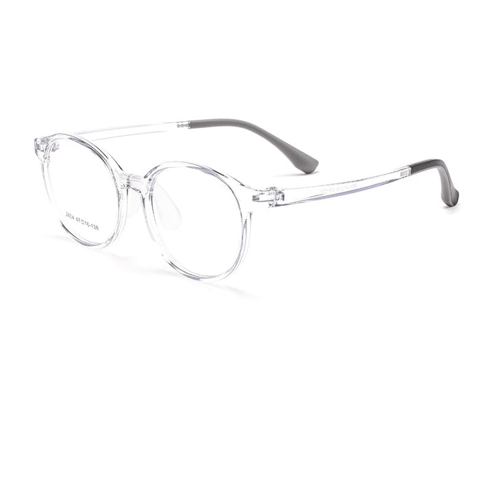 Yimaruili Children's Unisex Full Rim Tr 90 Round Eyeglasses 2604et Full Rim Yimaruili Eyeglasses Transparent Gray