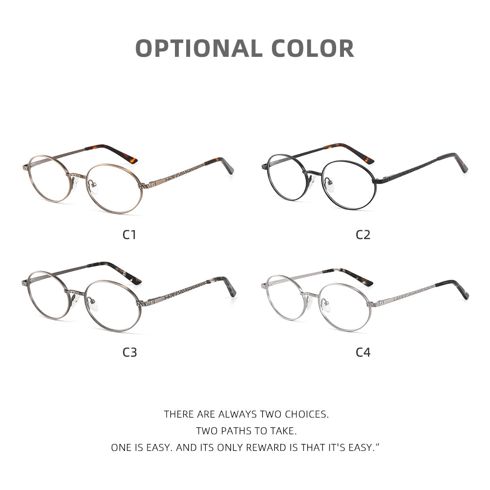 Laoyehui Unisex Full Rim Oval Alloy Reading Glasses Anti-Blue Light Glg9197 Reading Glasses Laoyehui