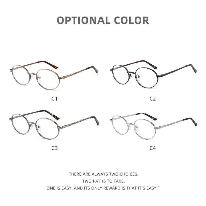 Laoyehui Unisex Full Rim Oval Alloy Reading Glasses Anti-Blue Light Glg9197 Reading Glasses Laoyehui
