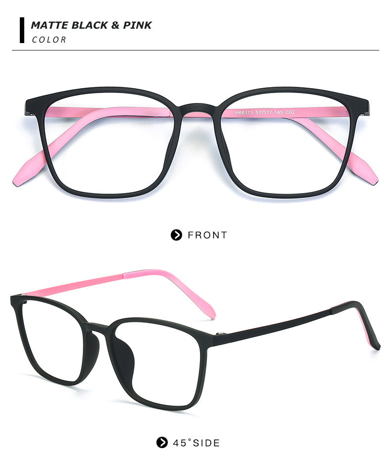 Chashma Unisex Full Rim Ultem Titanium Square Frame Eyeglasses 66113 Full Rim Chashma