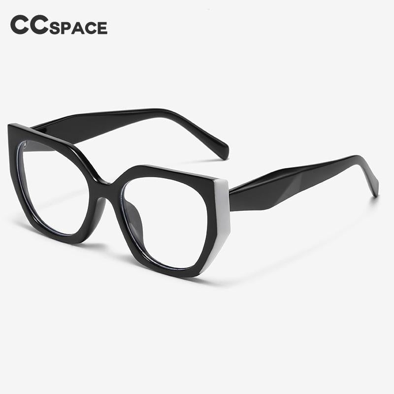 CCspace Unisex Full Rim Square Cat Eye Acetate Eyeglasses 55312 Full Rim CCspace