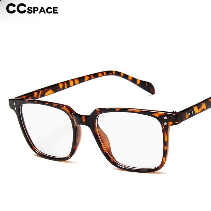 CCspace Unisex Full Rim Square Acetate Eyeglasses 55436 Full Rim CCspace