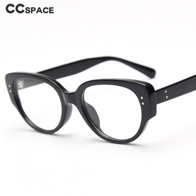 CCspace Unisex Full Rim Square Cat Eye Tr 90 Titanium Eyeglasses 54967 Full Rim CCspace