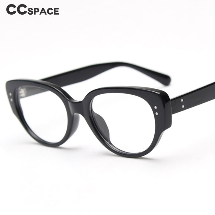 CCspace Unisex Full Rim Square Cat Eye Tr 90 Titanium Eyeglasses 54967 Full Rim CCspace