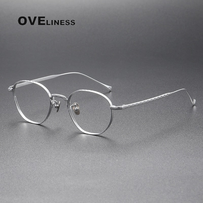 Oveliness Unisex Full Rim Round Titanium Eyeglasses 163 Full Rim Oveliness