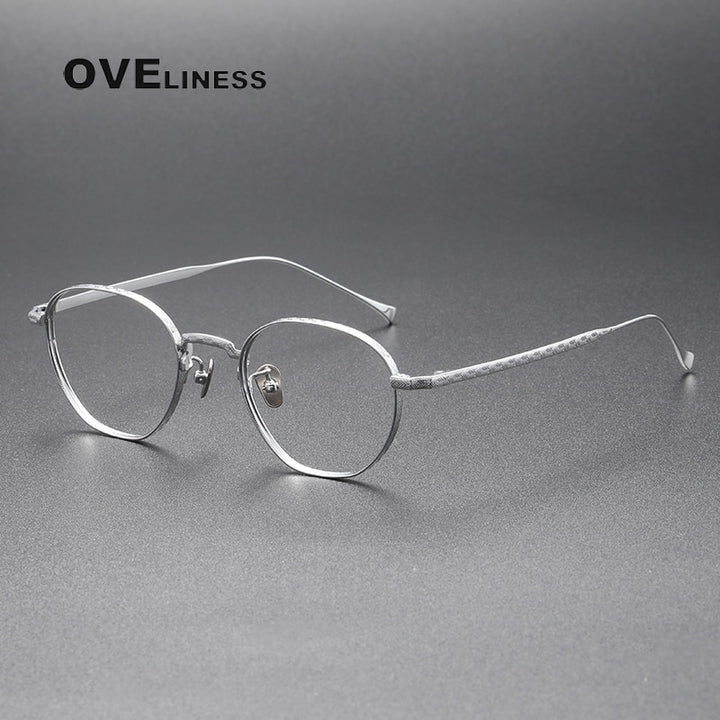 Oveliness Unisex Full Rim Round Titanium Eyeglasses 163 Full Rim Oveliness