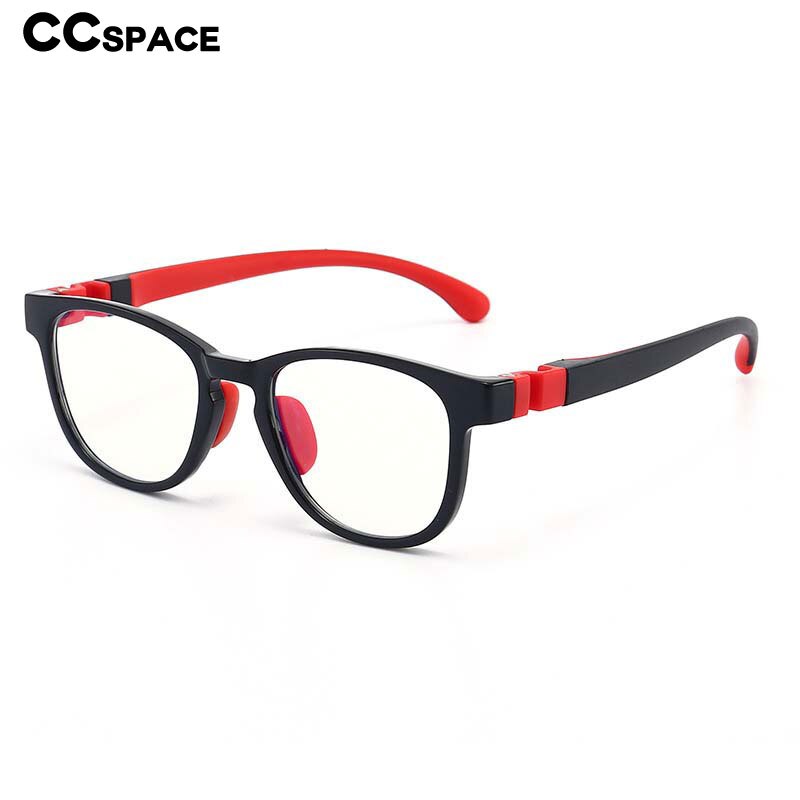 CCspace Unisex Youth Full Rim Square Tr 90 Silicone Eyeglasses 54677 Full Rim CCspace