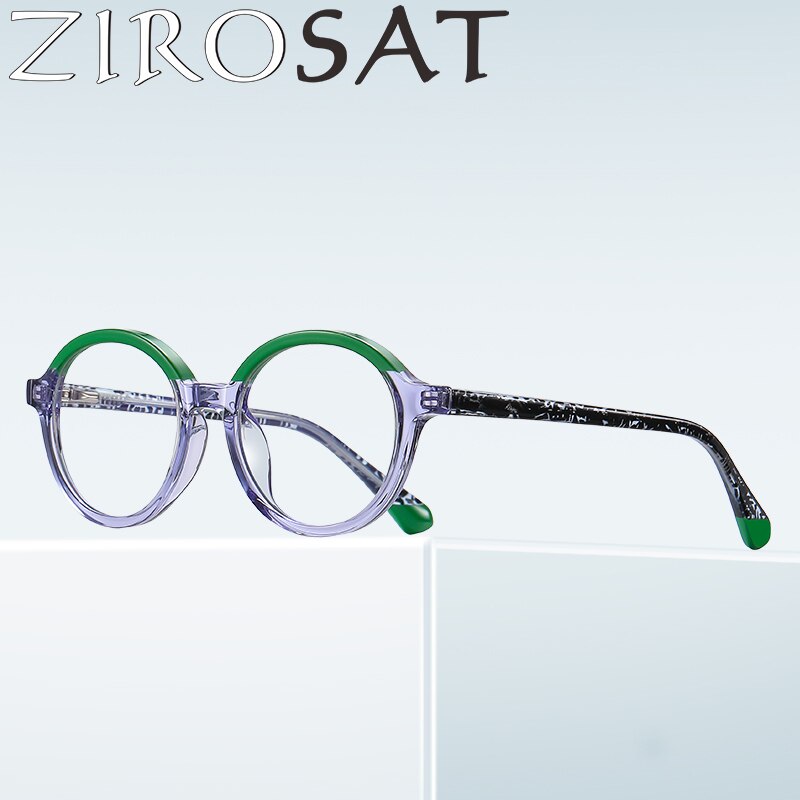 Zirosat Children's Unisex Full Rim Round Tr 90 + Cp Eyeglasses 20214 Full Rim Zirosat