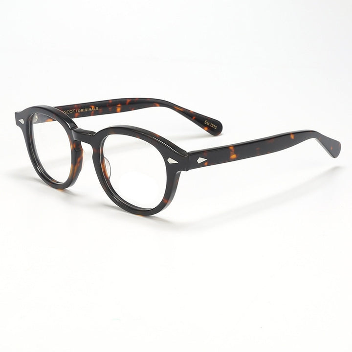 Bclear Unisex Full Rim Round Acetate Three Size S-M-L Frame Eyeglasses 1915 Full Rim Bclear