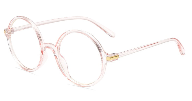 CCspace Unisex Full Rim Round Resin Frame Eyeglasses 54490 Full Rim CCspace China Pink