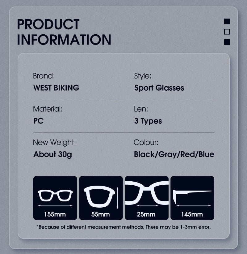 West Biking Unisex Semi Rim Fit Over Myopic Polarized Sunglasses Yp0703144-146 Sunglasses West Biking