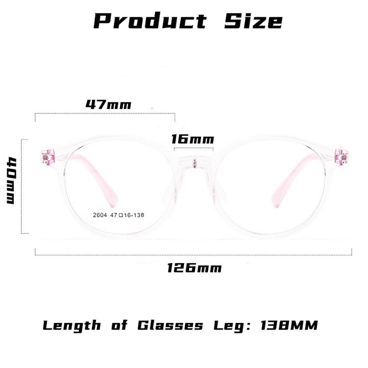 Yimaruili Children's Unisex Full Rim Tr 90 Round Eyeglasses 2604et Full Rim Yimaruili Eyeglasses